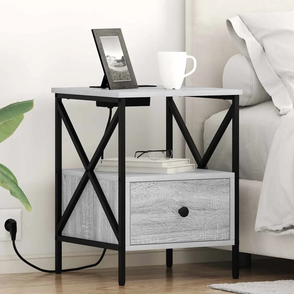 Armadio da Notte 2 pcs Grigio Sonoma 41,5 x 40,5 x 55 cm 859557