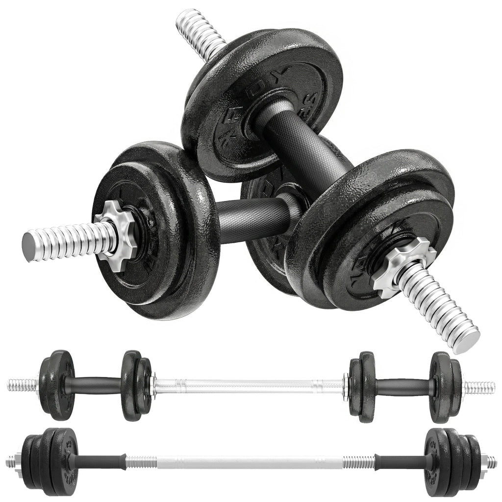 Set di manubri 2 in 1 regolabile fino a 20 KG ¨C zephmum ¨C Grigio