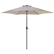 Ombrellone da giardino in tessuto beige talpa 230 cm resistente agli agenti atmosferici