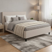 Letto Matrimoniale Uboldo, Letto Matrimoniale Dimensione Materasso 160x200 cm, Beige