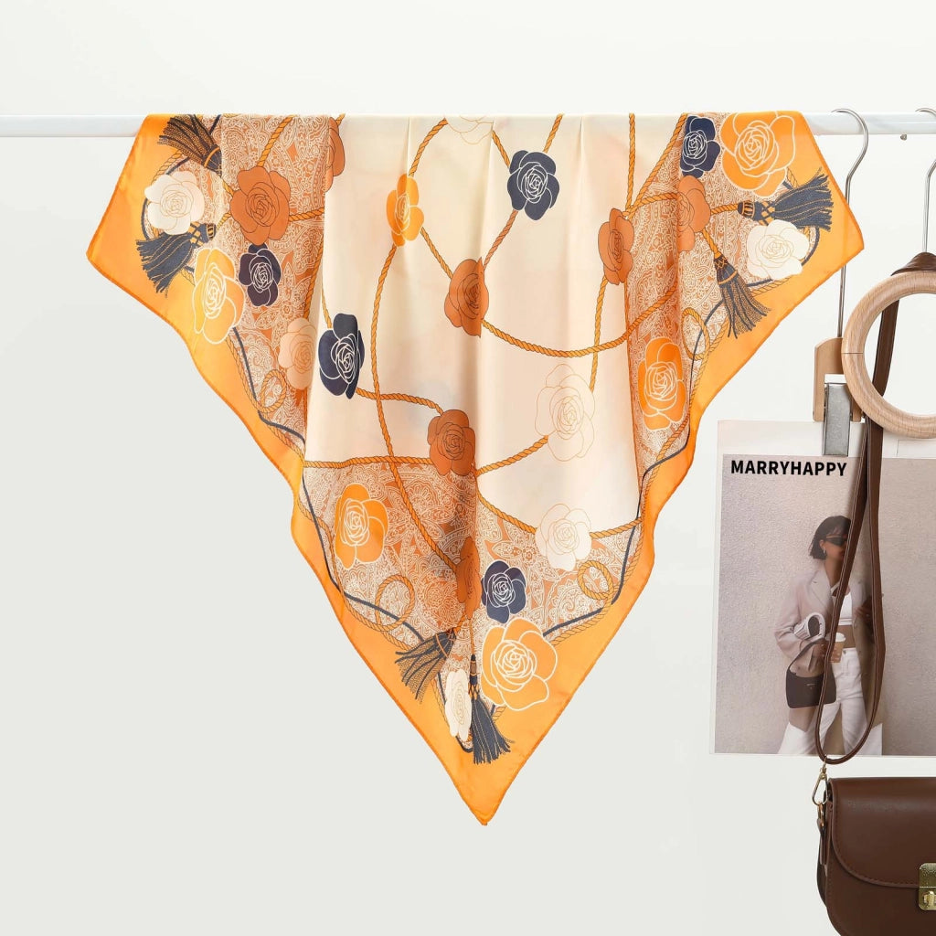 Sciarpa da donna vintage con stampa a catena