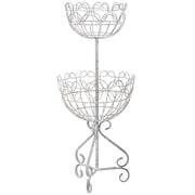 Centrotavola in metallo grigio 33,02x33,02x78,11h cm