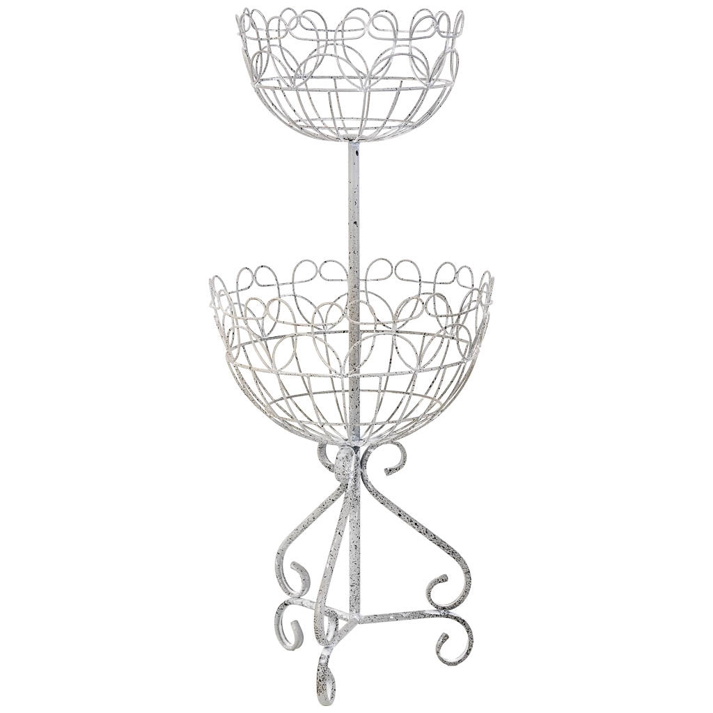 Centrotavola in metallo grigio 33,02x33,02x78,11h cm