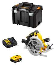 Sega Circolare DeWALT DCS570P1T (1 x 5,0 Ah + DCB115 + TSTAK VI)