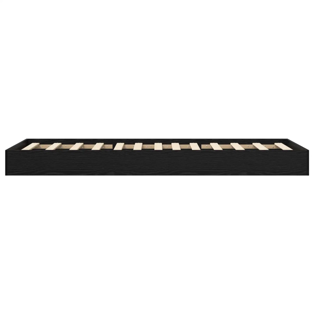 Struttura letto a pavimento Rovere Nero 80 x 200 cm 8009081