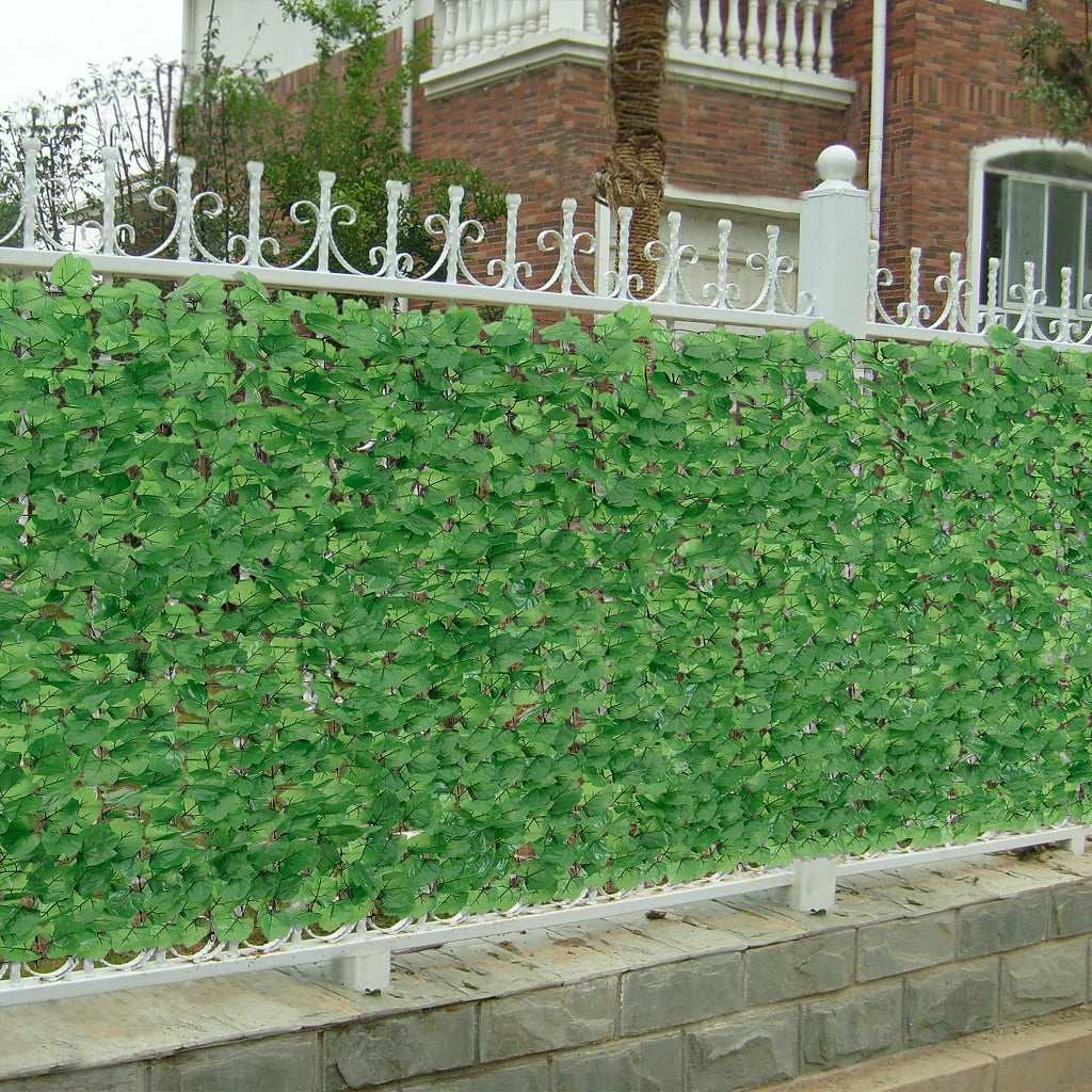 Siepe Artificiale Efeu con Foglie Sintetiche per Recinto Balcone Ringhiera Tappetino Verde 300x150 cm [neu.haus]
