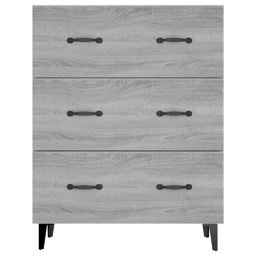 Credenza-Buffet-Armadio da cucina Grigio Sonoma 69,5x34x90 cm in Legno Multistrato 165794