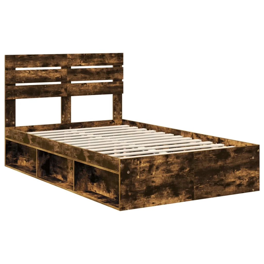Struttura del letto-Giroletto Rovere fum¨¦ 135 x 190 cm Pino massello 772755