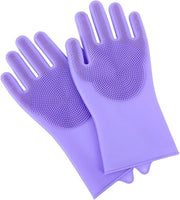 Manicure in gomma siliconica, speciale guanti per lavare animali domestici, spessi e resistenti ai graffi, adatti per gatti e cani, cucina e casa, morbidi siliconi, non danneggiano la pelle (Lavandililla)