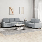 Set di Divani 2 pz Grigio Chiaro in Tessuto 3201898