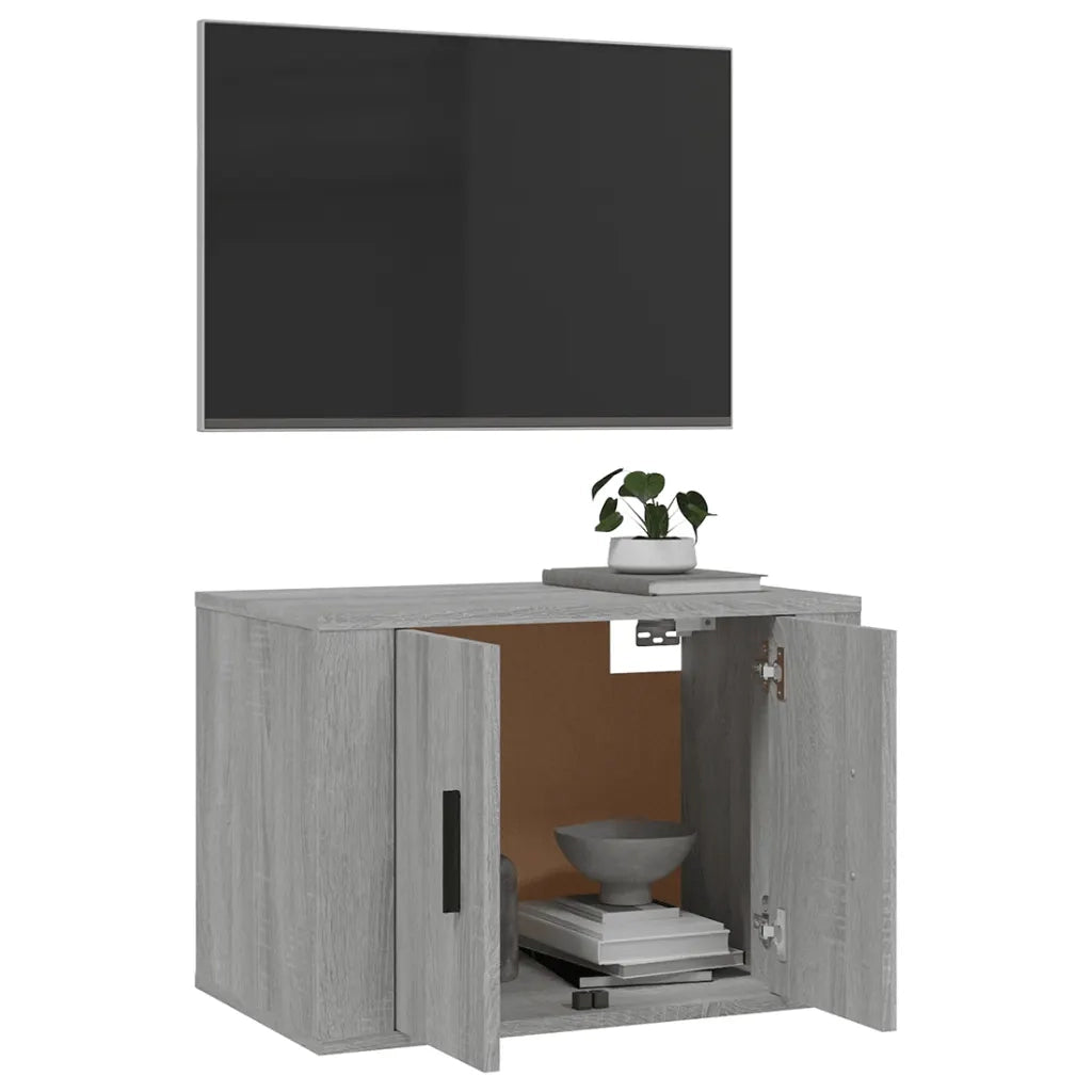 Mobile Porta TV a Parete Grigio Sonoma 57x34,5x40 cm 816622