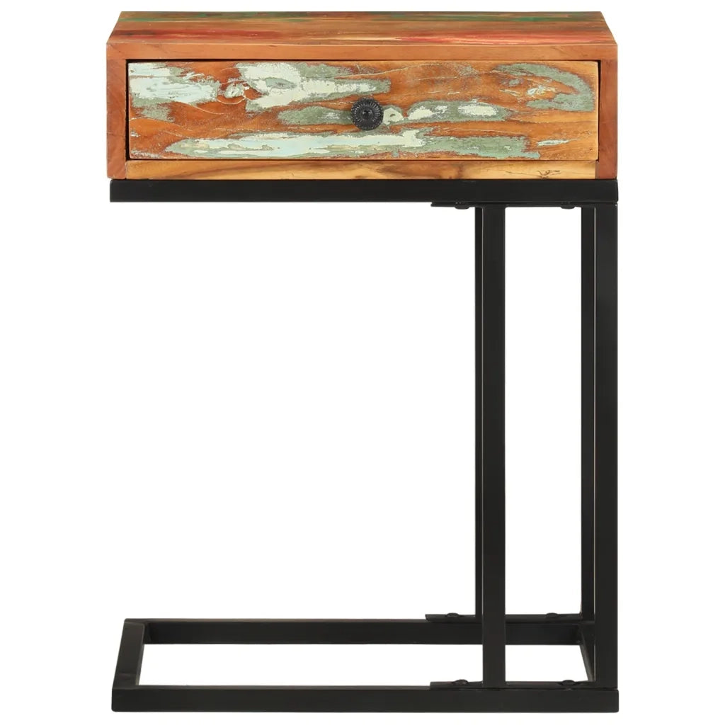 Tavolino Laterale | Tavolo laterale a Forma di U 45x30x61 cm in Legno di Recupero