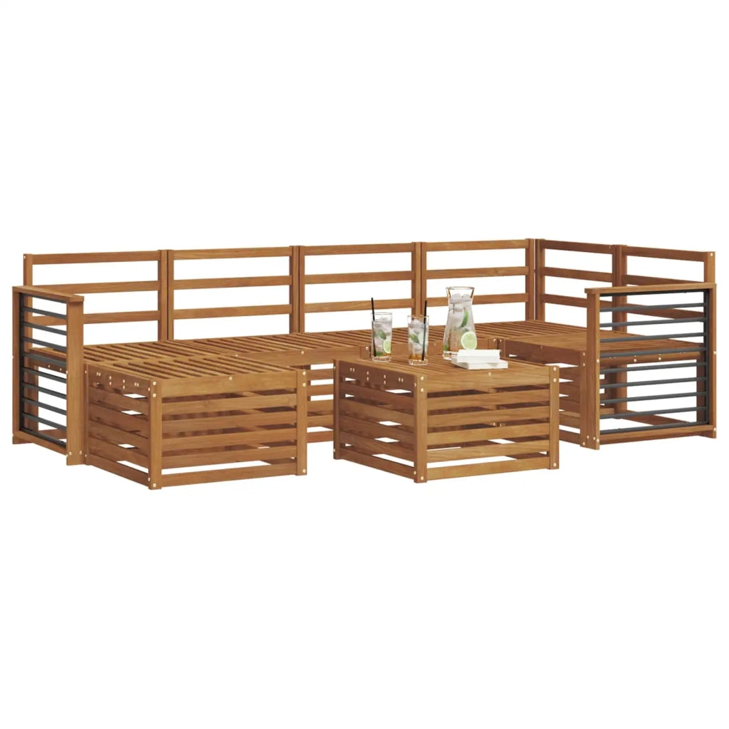 Set divani Naturale Legno di Acacia Massello 3375139
