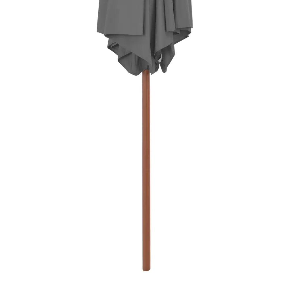 Ombrellone da Esterni con Palo in Legno 270 cm Antracite cod mxl 18154