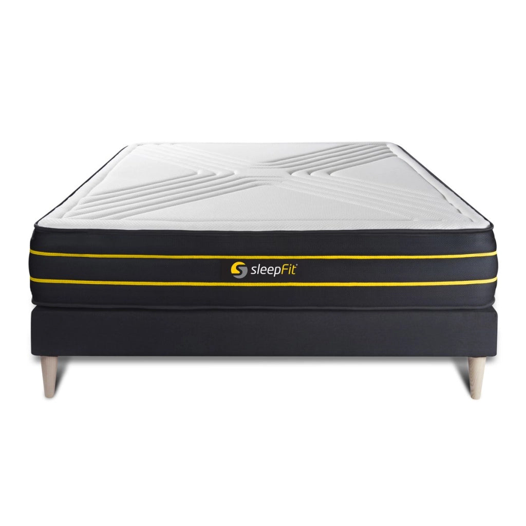 Kit rete e materasso ULTRA 130x210cm - Spessore : 26cm - memory foam e micro-molle insacchettate - Bilanciato