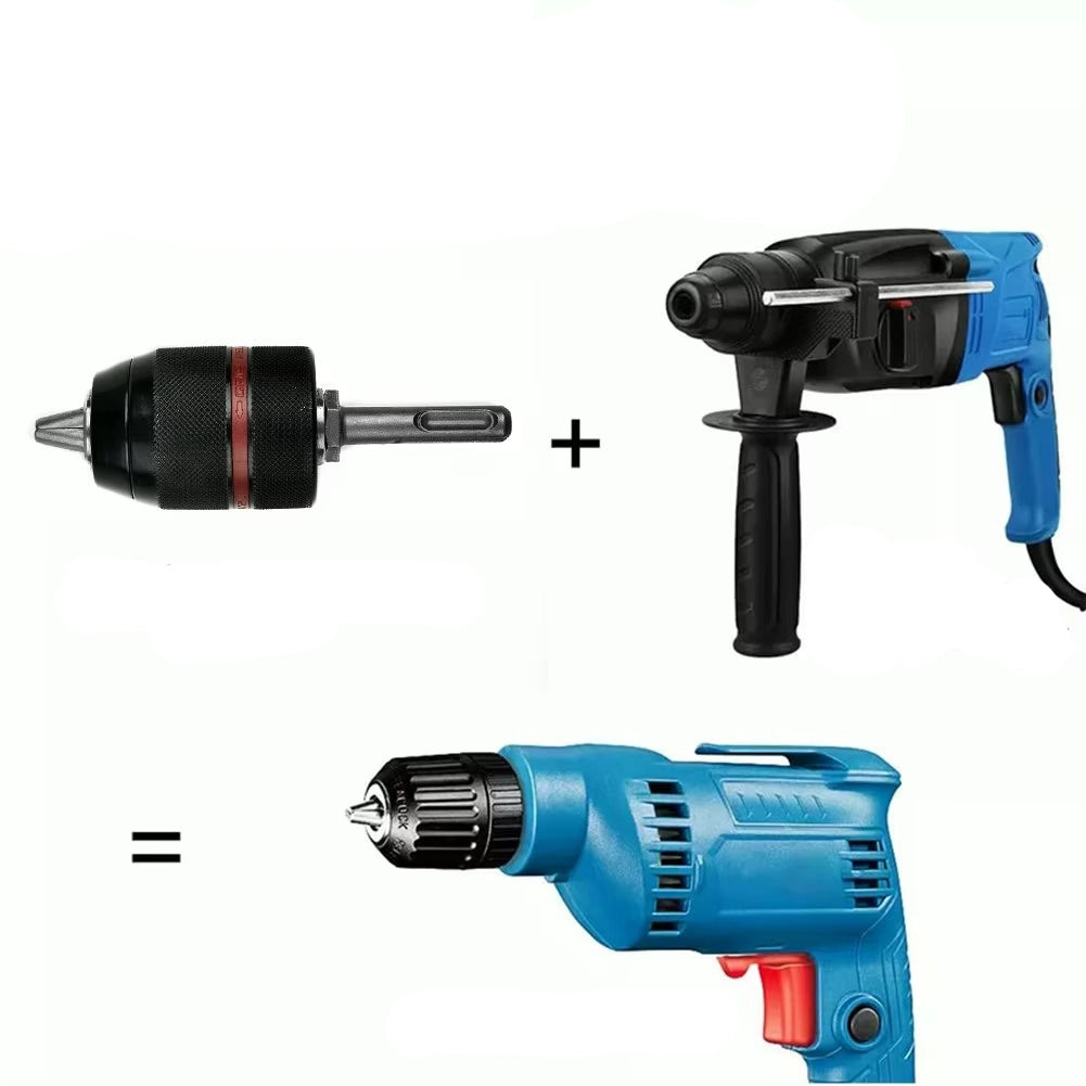 Mandrino Autoserrante SDS+ 1/2" 2–13 mm – Compatibile con Trapani e Martelli SDS+ | Acciaio Indurito, ISO 9001, DIN 238