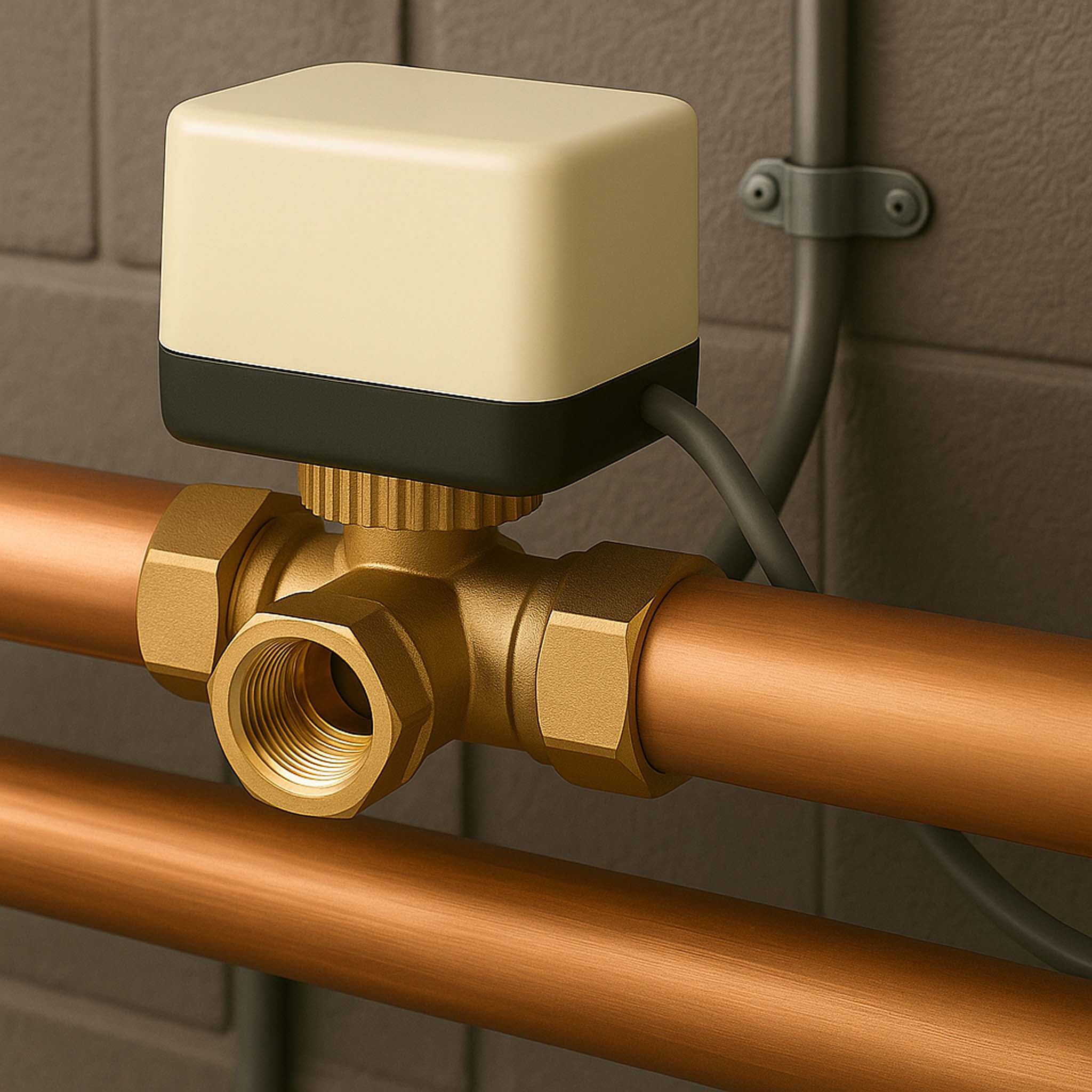 Valvola di zona motorizzata a tre vie serie DQ320 220VAC DN20 26.9 mm (3/4")