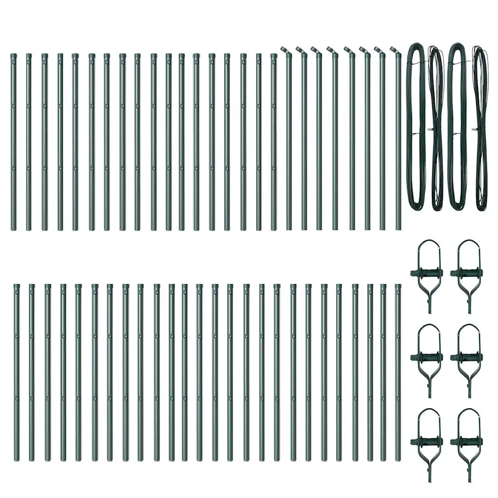 Palo della recinzione 52 pz Verde 3,2 x 3,2 x 120 cm CFW7818033