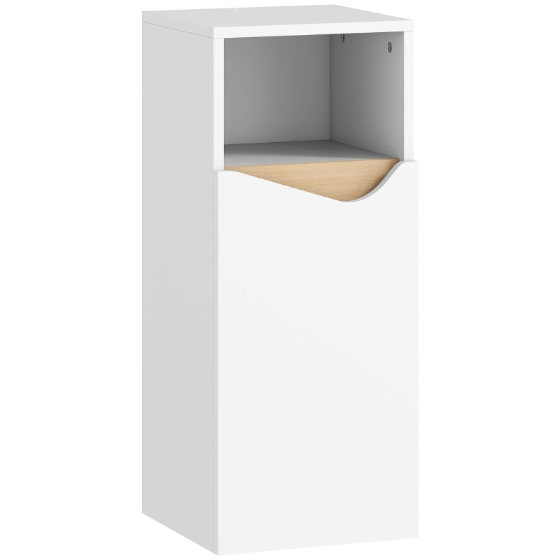 ARMADIO BAGNO SOTTILE CON VANO APERTO E RIPIANI REGOLABILI 30 x 30 x 71,5 cm BIANCO