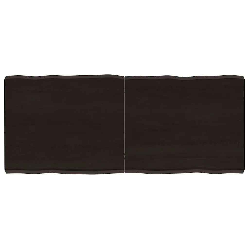 Piano Tavolo Marrone Scuro 120x50x(2-6)cm Rovere Non Trattatocod mxl 103991