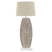 Lampada da Tavolo VKH164, Beige, Poliresina, 38x38x90 cm
