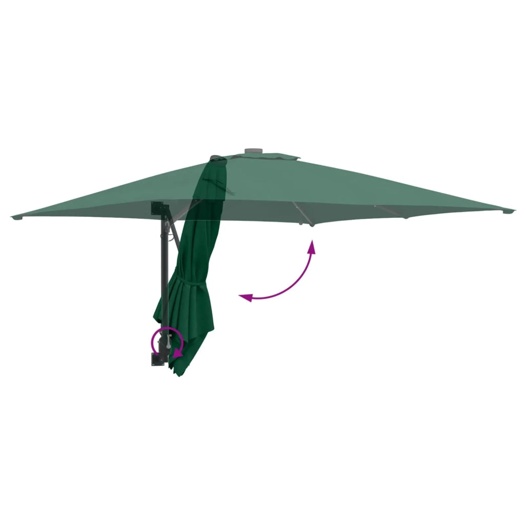 Ombrello da giardino Verde 248,5 x 247,5 x 160 cm 42003252