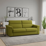 Lapio, Divano Fisso 2 Posti Sfoderabile Made in Italy, 185x95x100h cm Verde