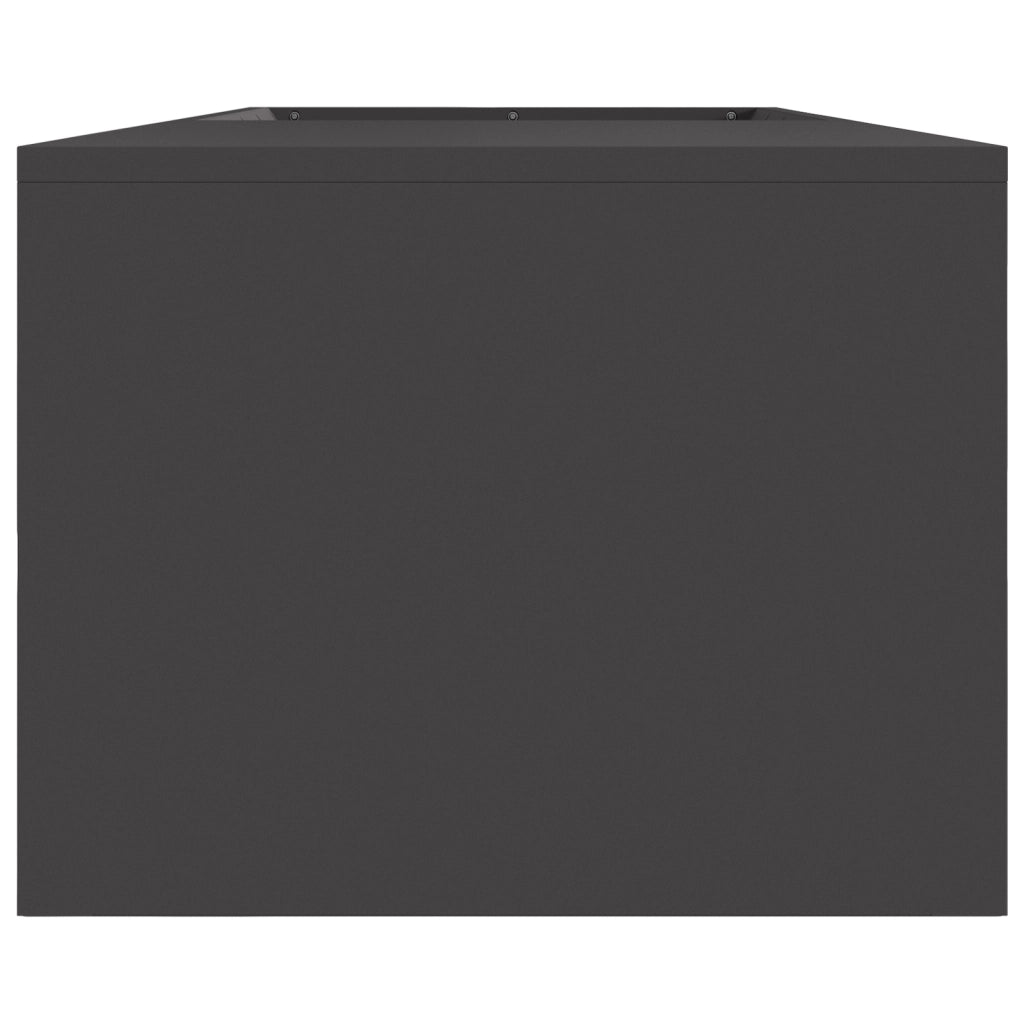 Braciere con Stoccaggio per Legna Nero 160x45x35 cm Acciaio