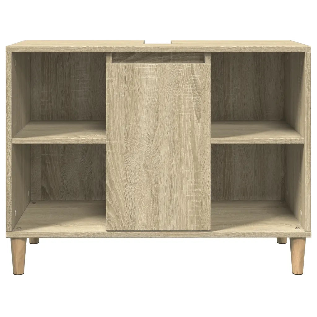 Mobile da Bagno Rovere Sonoma 80x33x60 cm in Legno Multistrato