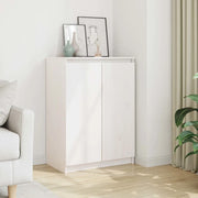 Credenza Bianca 60x36x84 cm in Legno Massello di Pino 808109