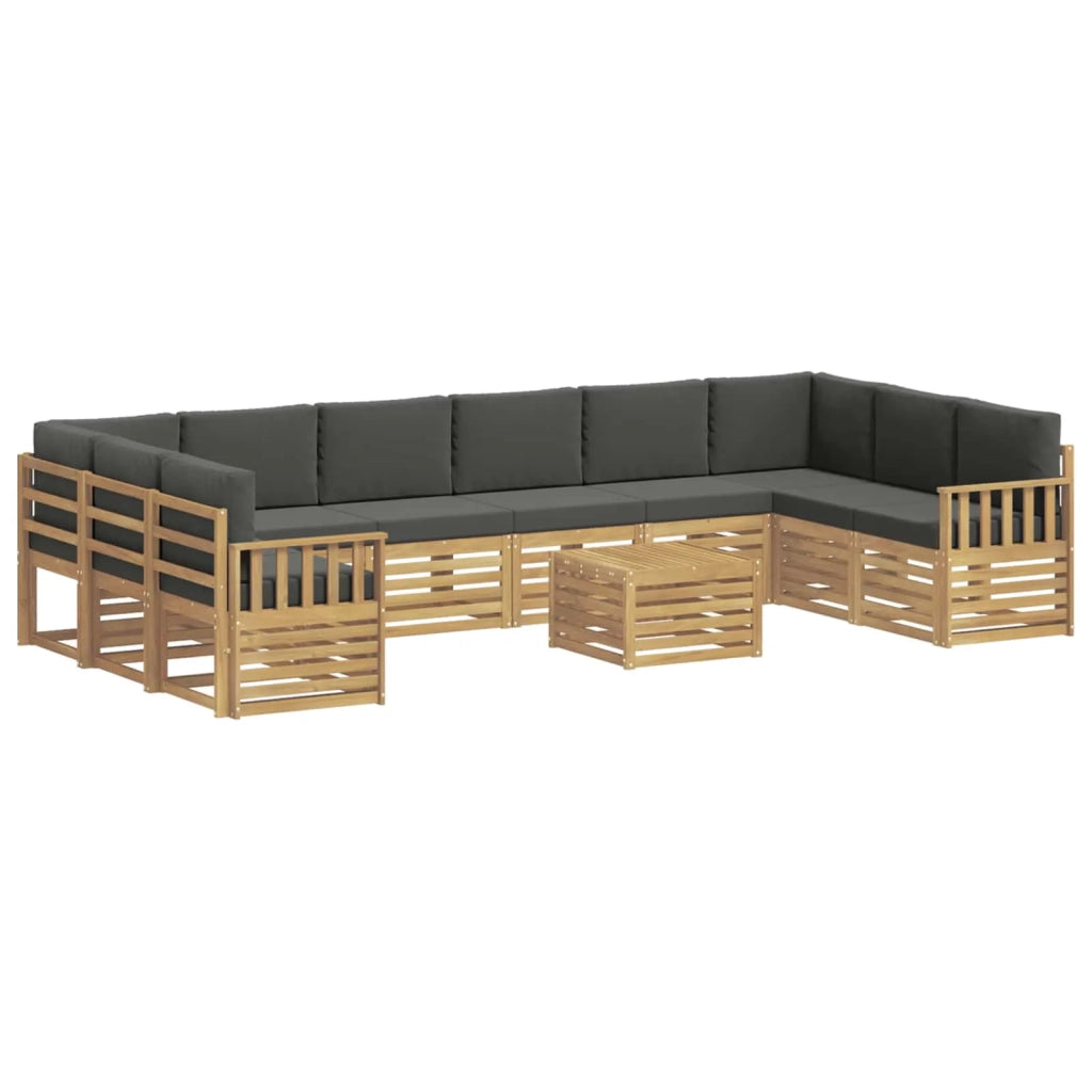Set di divani da esterno 8 pcs Bianco e Antracite