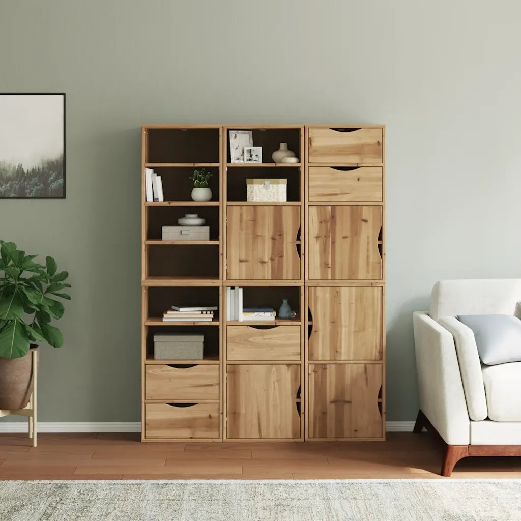 Armadietti Laterali 6 pz ODDA 40x24x79 cm Legno Massello Pino 3365354