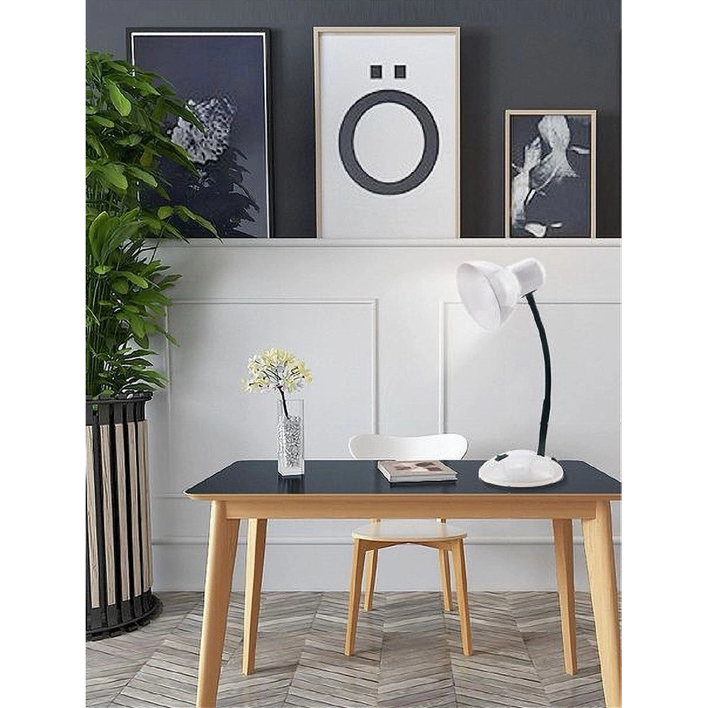 Trade Shop - Lampada Da Scrivania Con Braccio Flessibile Luce Lume Tavolo Per Cameretta Color -