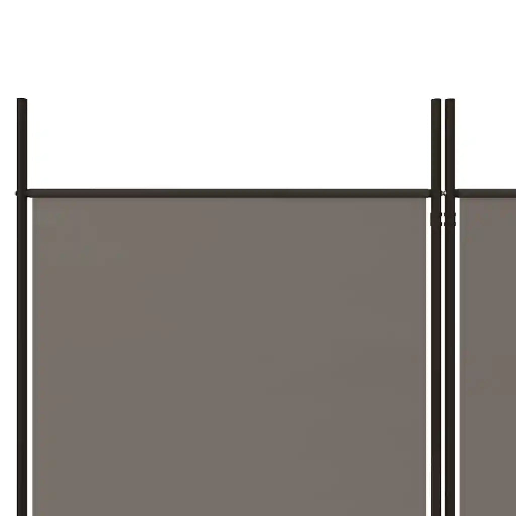 Divisorio a 4 Pannelli Antracite 200x220 cm Tessuto cod mxl 63707