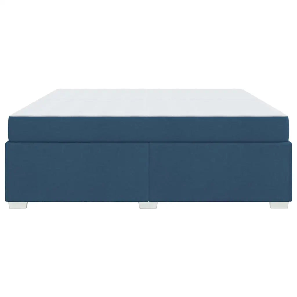 Struttura del letto con materasso Blu 200 x 200 cm Tessuto 3399214