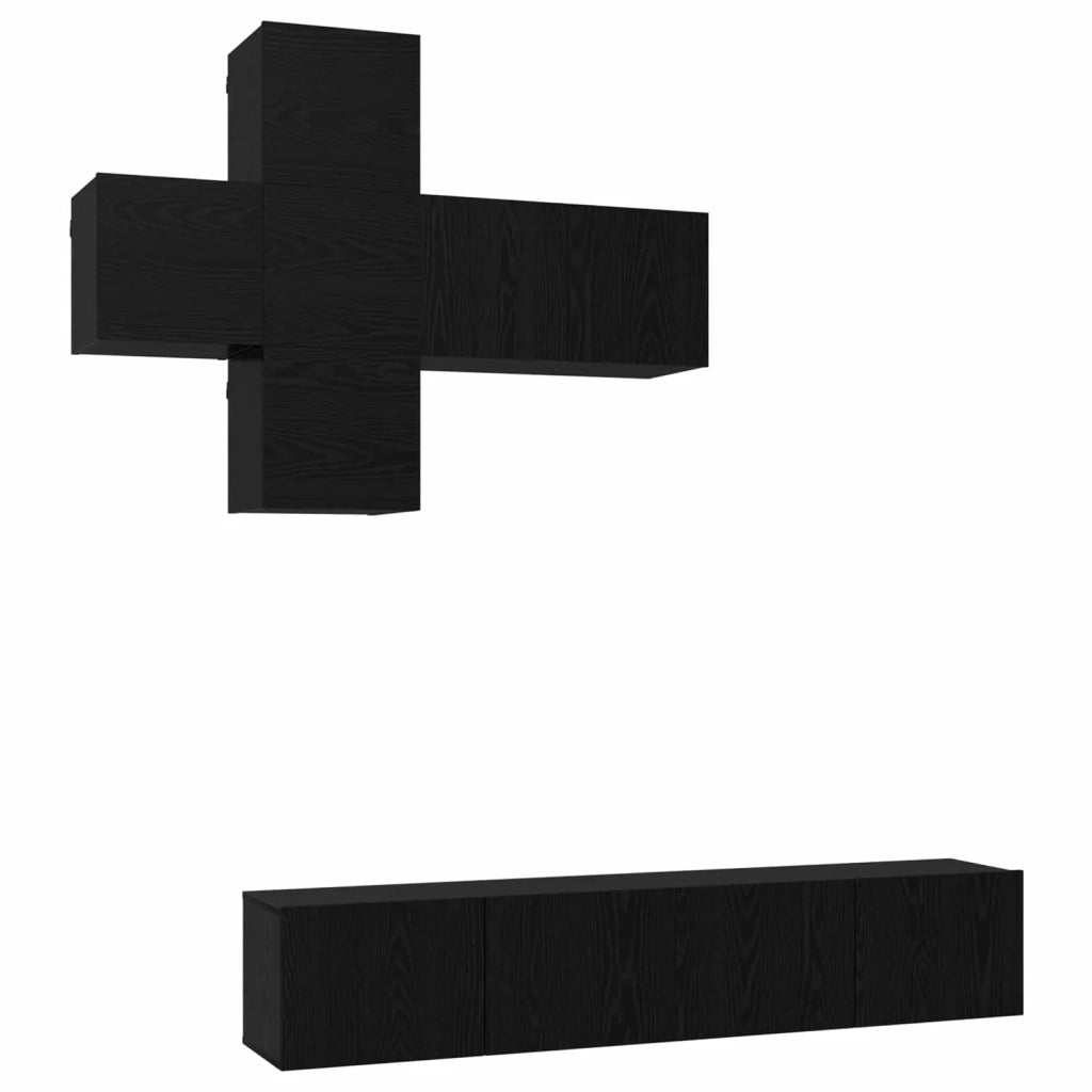 Set mobile TV Montaggio a parete 3 pz-Credenza per TV Legno ingegnerizzato 358436