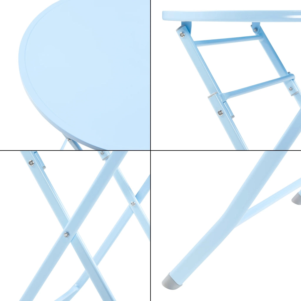 Tavolo da giardino pieghevole 71 x 62 cm azzurro cielo 03_0011035