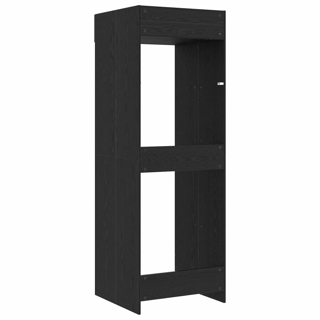Mobiletto per lavatrice Rovere Nero 67,5 x 68 x 200 cm 3422785