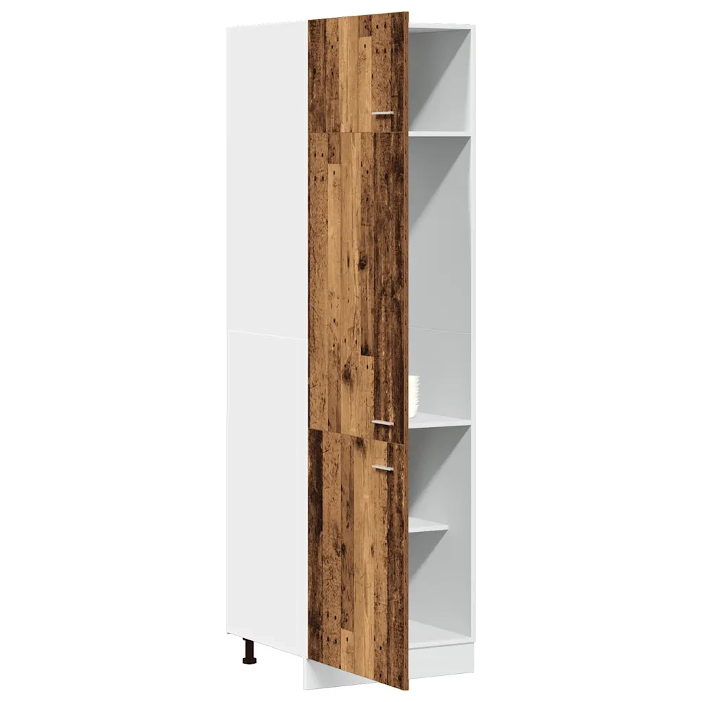 Armadio per Frigo “Lyon” Legno Antico 60x57x207 cm 856125