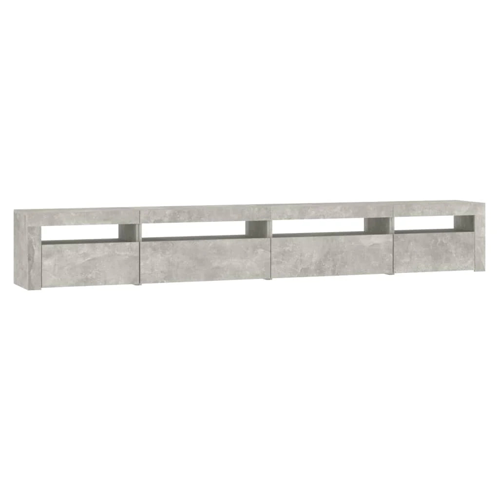 Mobile TV multimediale scaffale TV credenza mobile TV sala da pranzo soggiorno camera da letto con luci LED 270 x 35 x 40 cm grigio 02_0026579