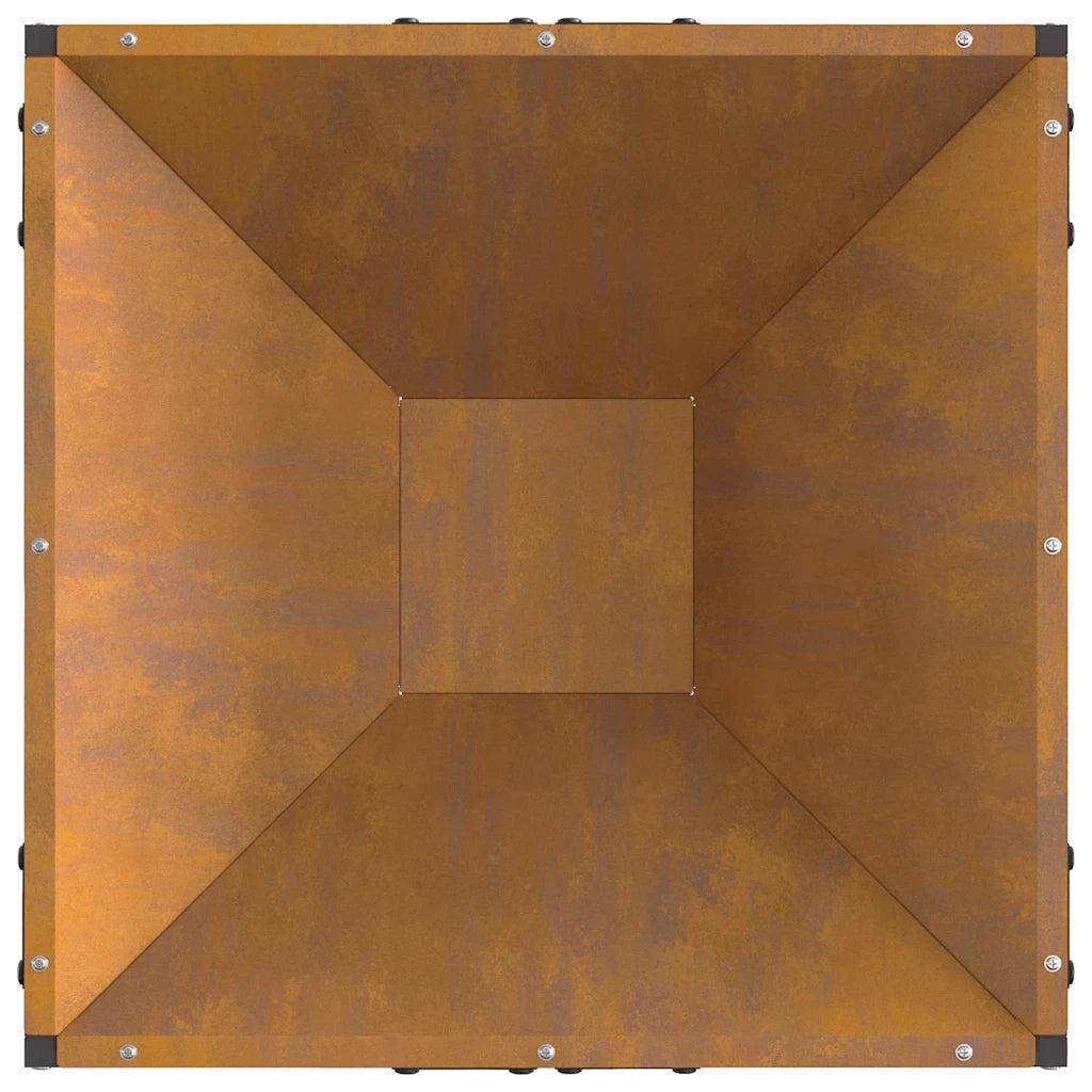 Focolare-Stufa-Camino Marrone 50 x 50 x 35 cm Acciaio