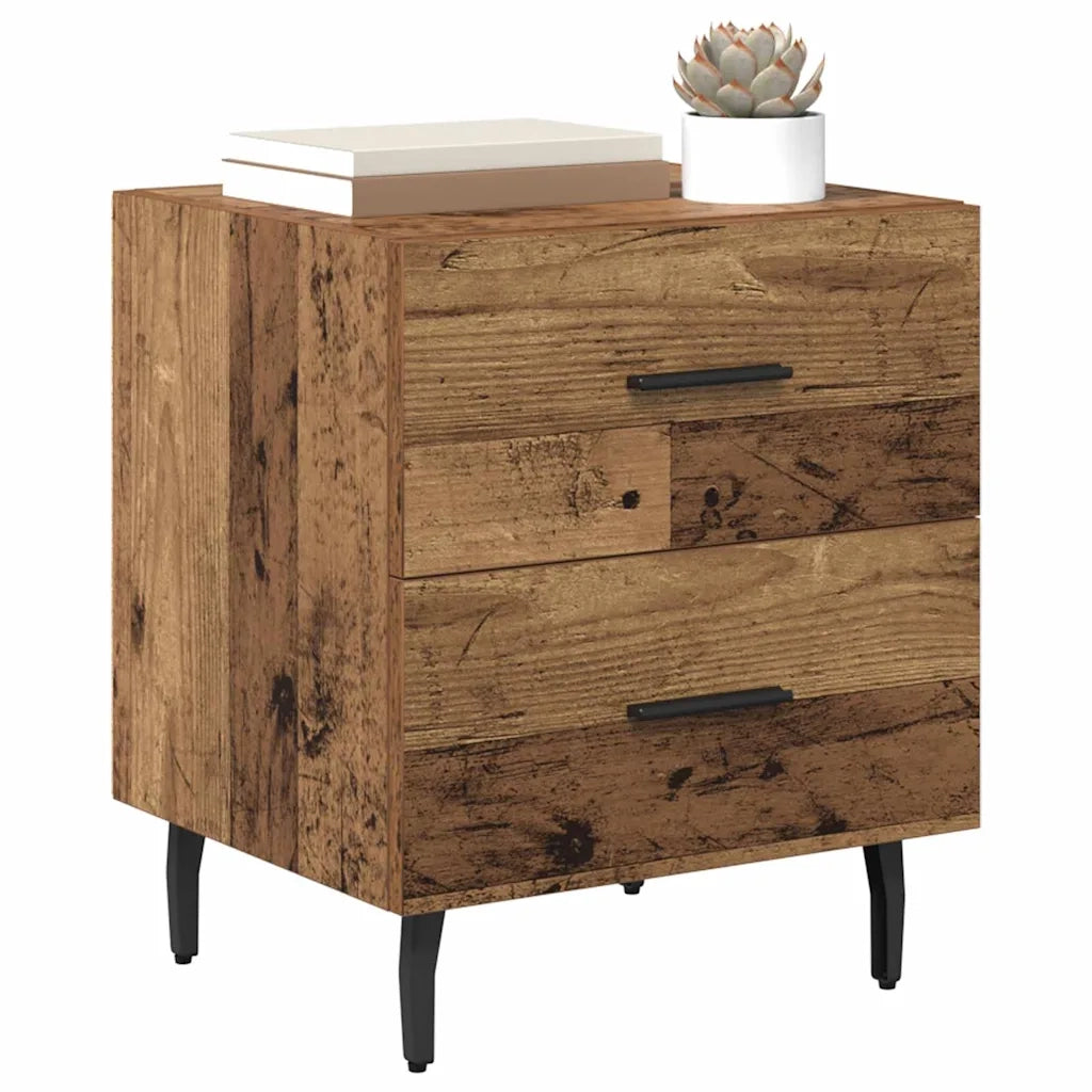 Comodino | Armadio da Notte | Mobiletto da notte con cassetto Legno vecchio 40 x 35 x 47,5 cm