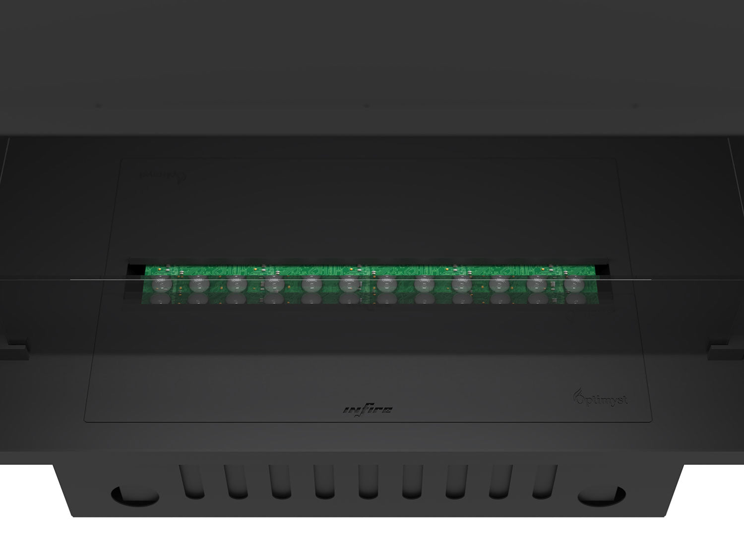 Camino a Vapore Elettrico da Incasso 80x45(64,8)x40 cm Invapo Inside con Ricarica Automatica e LED RGB Nero