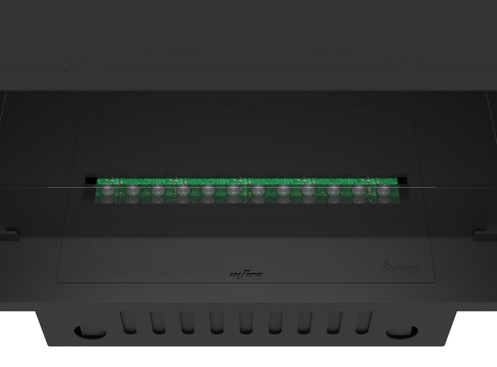 Camino a Vapore Elettrico da Incasso 80x45(64,8)x40 cm Invapo Inside con Ricarica Automatica e LED RGB Nero