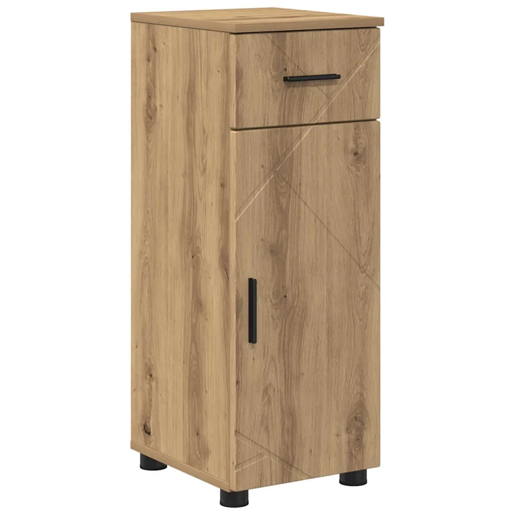 Mobile da Bagno con cassetto Rovere artigianale 30 x 35 x 80 cm