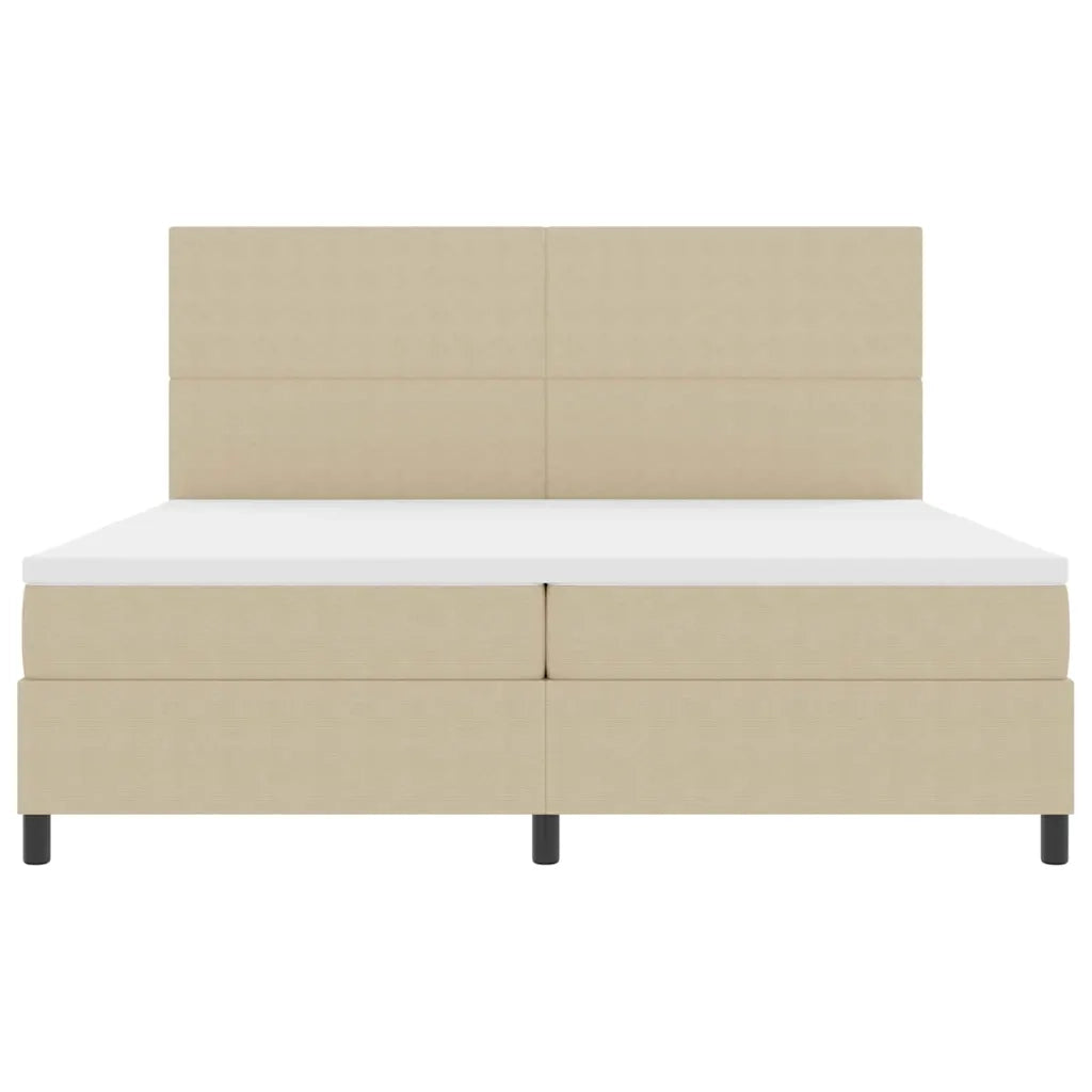 Letto a Sorgente LED Grigio chiaro e bianco 200 x 200 cm 3337662