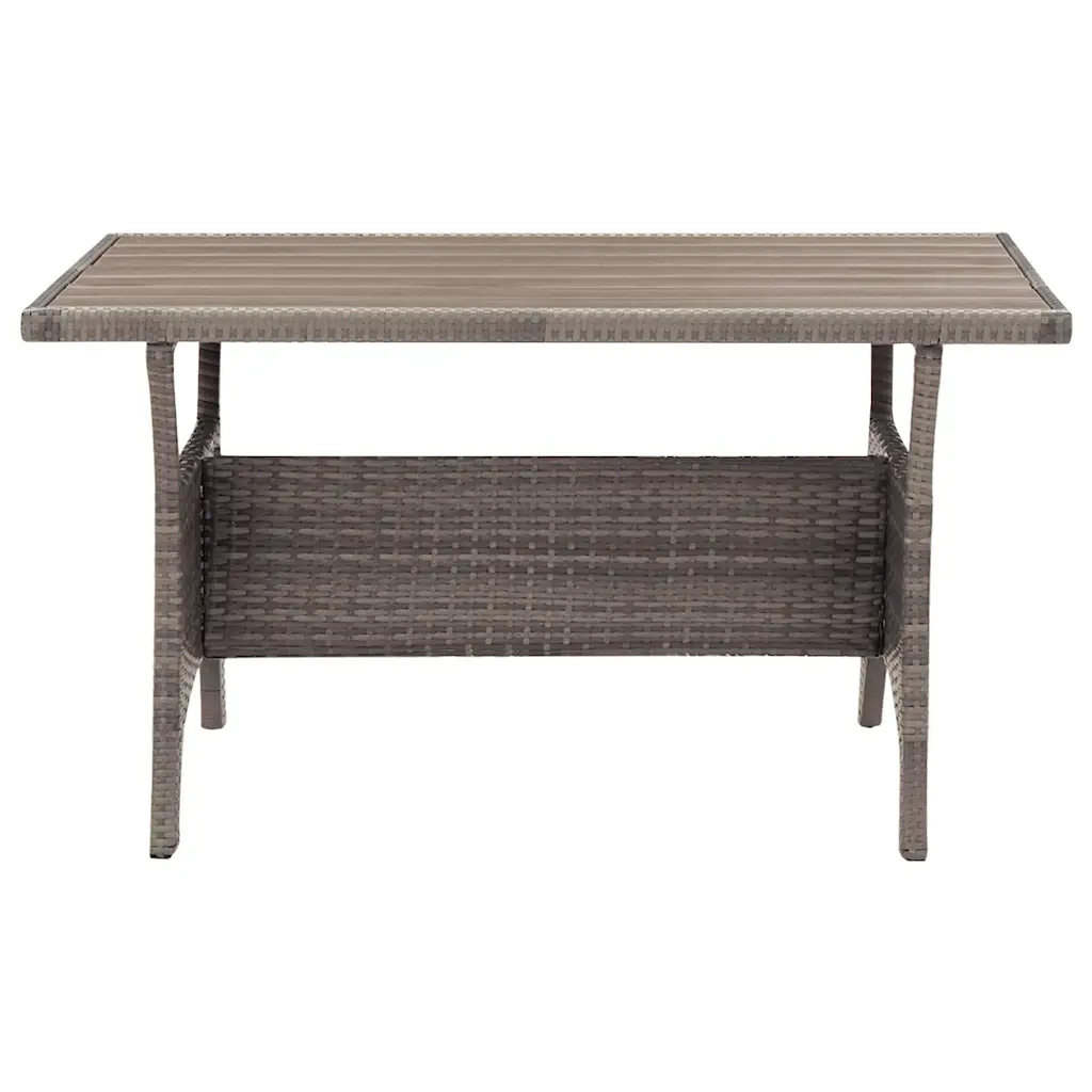 Tavolo da Giardino | Tavolino da esterno Grigio 120x70x66 cm in Polyrattan