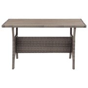 Tavolo da Giardino | Tavolino da esterno Grigio 120x70x66 cm in Polyrattan
