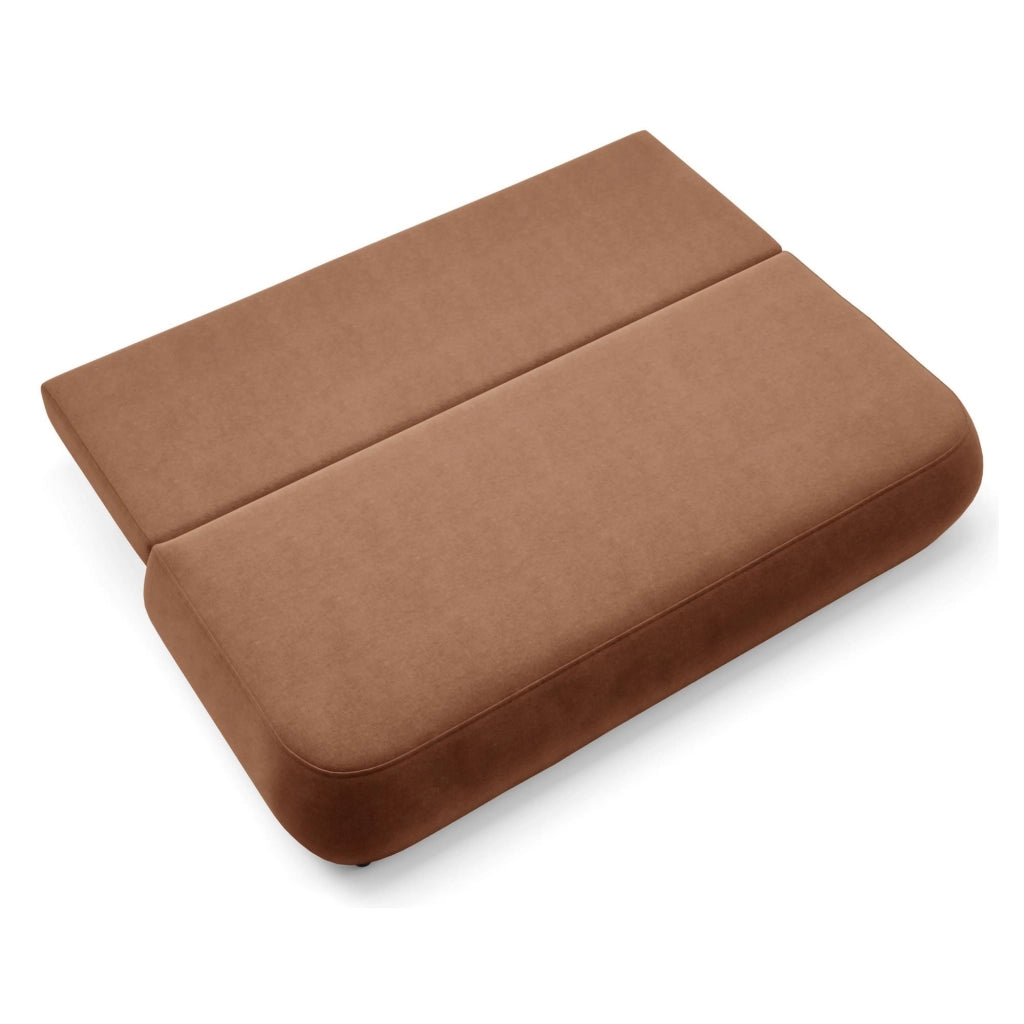 Brugnato, Divano Letto 2 Posti Contenitore, 210x106 cm Arancione
