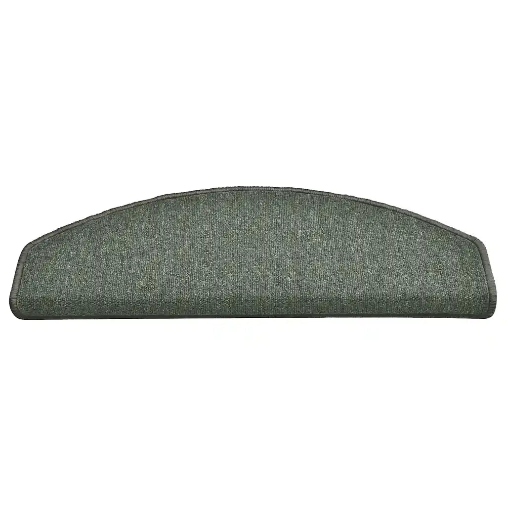 Tappetini per scale 15 pz 65x24x4 cm Verde scuro Semicircolari Grandi 322361